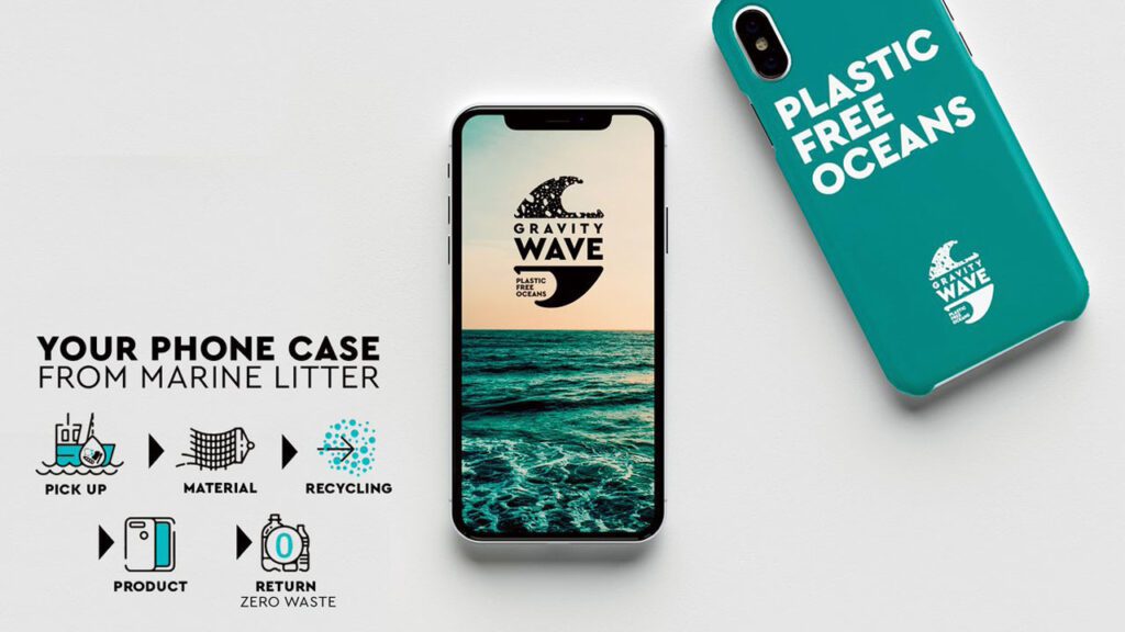Gravity Wave: el proyecto que crea fundas de móvil con plástico recogido del mar