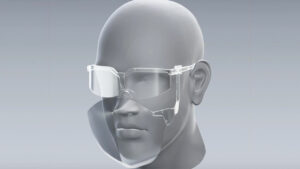 Así es la primera mascarilla 3D con parte móvil para bebidas y alimentos