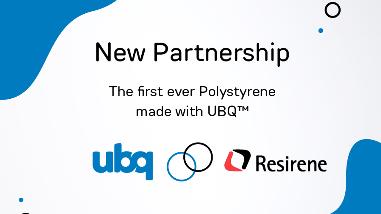 Resirene se asocia con UBQ Materials para crear el primer poliestireno con UBQ™