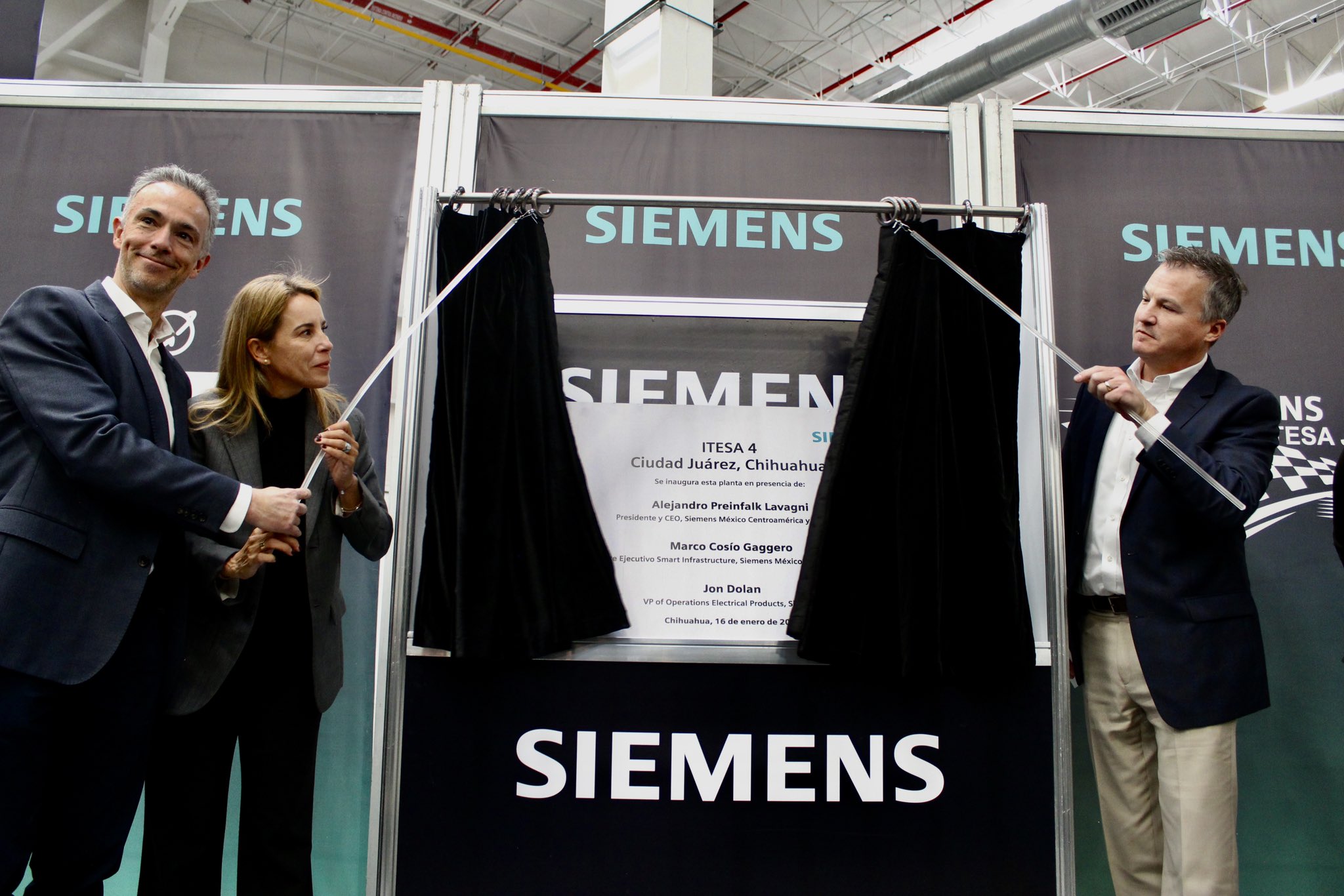Con una inversión de 300 mdp, Siemens inaugura su planta ITESA 4 en Juárez