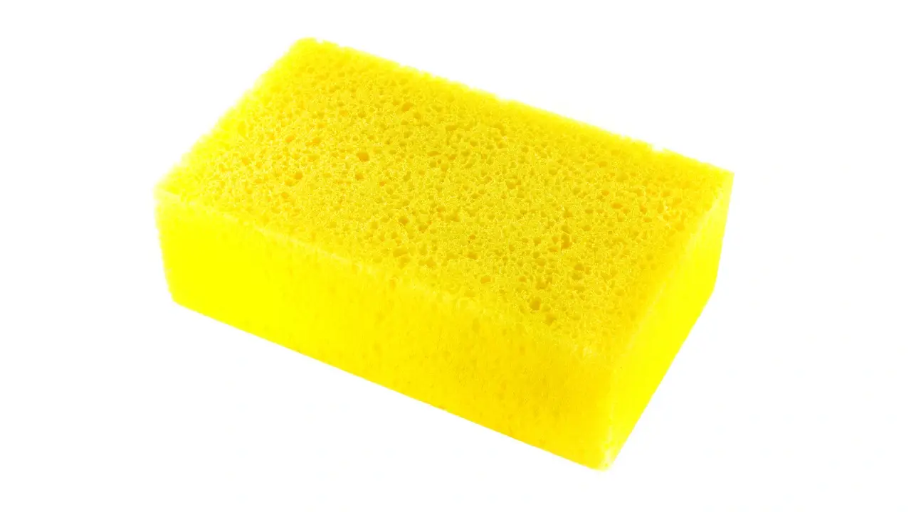 esponja de cocina amarilla