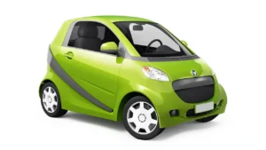 Auto eléctrico verde